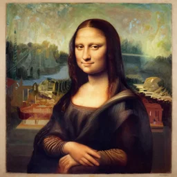 a painting of mona lisa in pablo picasso style. highly detailed