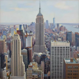 painting of new york city, fine details, magali villeneuve, artgerm, rutkowski