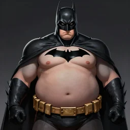 Morbidly obese Batman, detailed digital art, trending on Artstation