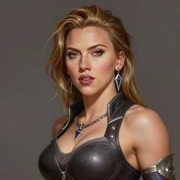 detailed portrait of scarlett johansson as very muscular goth zarya from overwatch, beautiful, fantasy, intricate, elegant, highly detailed, digital painting, artstation, concept art, matte, sharp focus, illustration, art by aenaluck, artgerm and roberto ferri and greg rutkowski, epic fantasy, digital painting