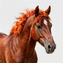 horse reddish - brown, flaming mane, sparkles, highly detailed, digital painting, artstation, concept art, sharp focus, illustration, frazetta, aleksi briclot, rutkowski