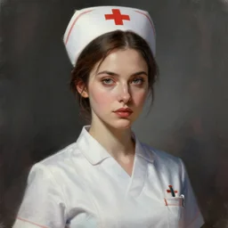 perfectly - portrait of a beautiful female nurse netflix character, noir movie poster style, intricate, highly detailed, digital painting, loose brush strokes, realistic shaded lighting, artstation, concept art, smooth, sharp focus, illustration, realism, oil painting, unreal engine 5, 8 k, art by peter mohrbacher and sam spratt