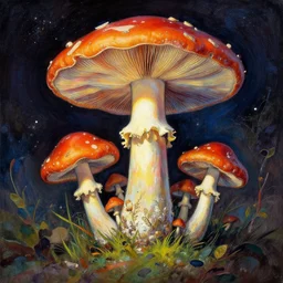 how magic mushrooms can take us to the farthest reaches of inner space, painting by virgil finlay and kelly freas
