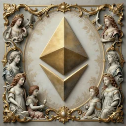 a masterpiece ultrarealistic ultradetailed conform illustration of ethereum logo, baroque renaissance. medium shot, intricate, elegant, by stanley artgerm lau, wlop, rossdraws, james jean, andrei riabovitchev, marc simonetti, light by julie bell, ismail inceoglu, porcelain skin. global illumination. vfx