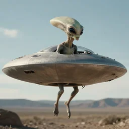 high quality presentation photo of a living alien creature that crashed in a flying saucer at Roswell, photography 4k, f1.8 anamorphic, bokeh, 4k, Canon, Nikon