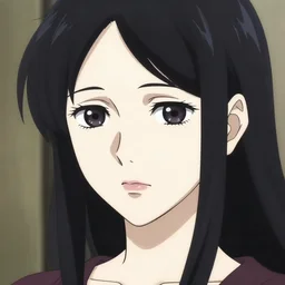 a white girl with black hair by junji ito