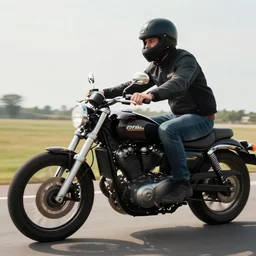 buster scruggs riding a motorcycle