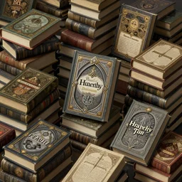 hundreds of books in a pile, magic library, fantasy, intricate, elegant, highly detailed, digital painting, artstation, concept art, matte, sharp focus, illustration, hearthstone, art by greg rutkowski
