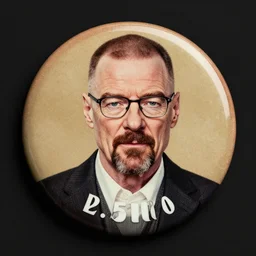 1 9 5 0's political button for walter white, retro