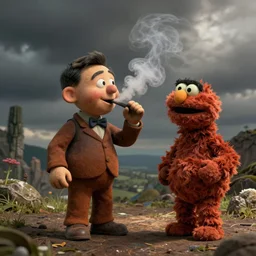 little mr xi jinping farting by roger hargreaves and jim henson. rust, octane render, unreal engine