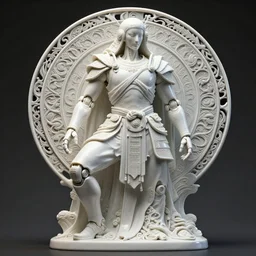 3 d octane render, ultra photorealistic, 8 k hyper detailed image unreal engine, a beautiful of a mystic esoteric robot pose roman samourai ceramic white, ray tracing, on the art contemporary art, cyberpunk, alphonse mucha