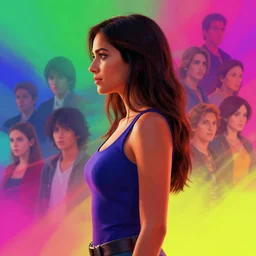 side profile waist up portrait, maya ali sorcerer, dynamic lighting, gaudy colors, octane render aesthetic, matte painting concept art, maya engine, official fanart behance hd artstation by jesper ejsing, by rhads and makoto shinkai and lois van baarle and ilya kuvshinov