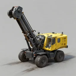 concept art of small mining drilling vehicle by Dawid Michalczyk