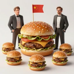 a fantasy world of hamburgers by vladimir kush and jacek yerka, highly detailed, studio lighting, surreal, artstation, deviantart