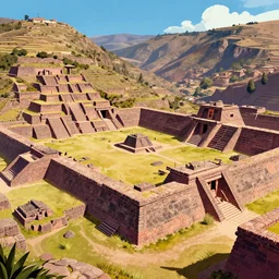 ancient peruvian city, digital art