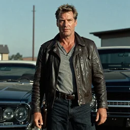 film still of John Wayne as The Terminator in The Terminator, 4k