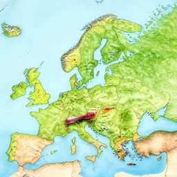 map of sweden, real