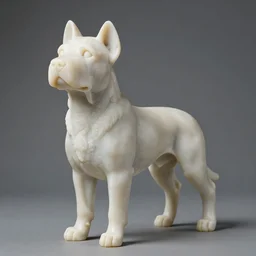 marble statue of a dog