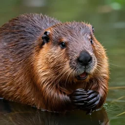 Justin Bieber as a beaver