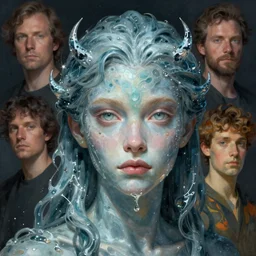 water elemental, lifelike, portrait, highly detailed, digital painting, artstation, concept art, sharp focus, illustration, cinematic lighting, art by artgerm and greg rutkowski and alphonse mucha