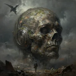 the end of the world, realistic painting, high definition, digital art, matte painting, very detailed, realistic