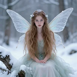 a beautiful winter fairy by greg rutkowski, fantasy, realism, pretty, trending on artstation