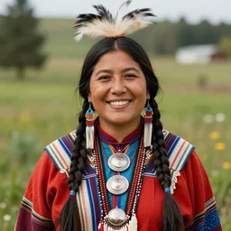 “Native American, happy portrait”