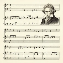 a music sheet composed by beethoven and mozart. popular in 1 7 9 9. masterpiece. leaked composition. top secret revealed.