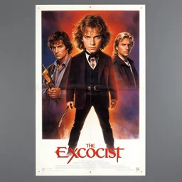 vintage poster of the exorcist movie by karol bak, james jean, tom bagshaw, rococo, sharp focus, trending on artstation, cinematic lighting, hyper realism, octane render, 8 k, hyper detailed