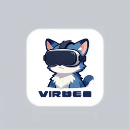 design for an app logo themed to virtual reality furries