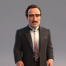 don corleone as a pixar character : : unreal engine, octane render, 3 d render, photo - realistic, cg, visualisation, 4 k