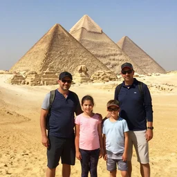 a family photo from my coach trip to see the pyramids