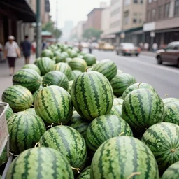 watermelons filled the city, 1934 photo