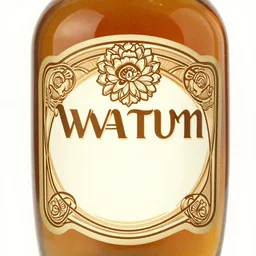an antique label for a bottle of awesome sauce. vintage label. stylish. elegant art nouveau.
