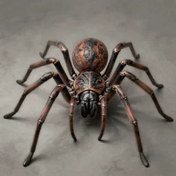 a full body portrait, wide angle view of a spider with a carapace and an elongated neck and head, lovecraftian horror!, surrealism, fantasy, intricate, elegant, highly detailed, digital painting, artstation, concept art, matte, sharp focus, illustration, art by keith thompson and christopher lane