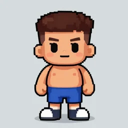 Giga chad pixel art