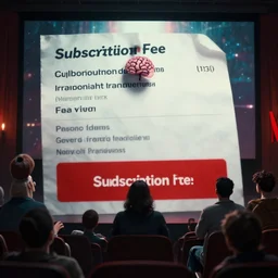 subscription fee of the deprived entertainment netflix irrational brainwash, realistic, dramatic lighting, fantastic reality, 8 k resolution