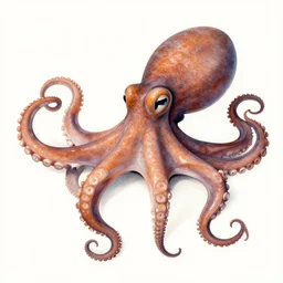 abstraction, realistic octopus, realistic illustration