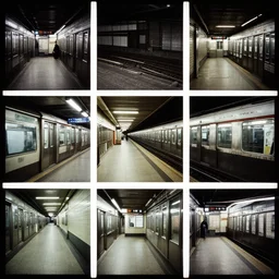 kodachrome sample photo of an empty subway station