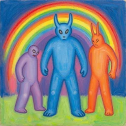 🌈 🕳 by shusei nagaoka, david rudnick, airbrush on canvas, pastell colours, cell shaded