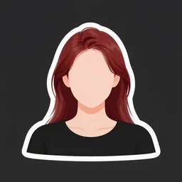 girl with medium length red hair. black shirt. no face visible. centered median photoshop filter cutout vector behance hd artgerm jesper ejsing!