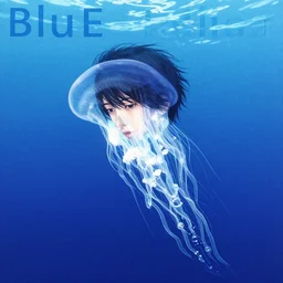 album cover of blue jellyfish floating by akihiko yoshida