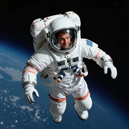 matt gaetz floating outside a space with no spacesuit on, highly detailed