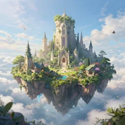 gorgeous floating fantasy island, mind blowing, ethereal, magical, insanely detailed, artstation, 8 k 4 k hd