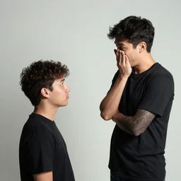 a man mooning another man