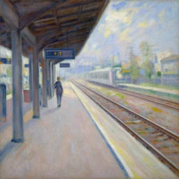 trainstation by claude monet
