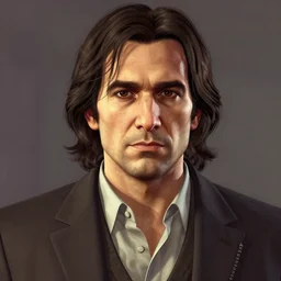 highly detailed portrait dostoevsky in gta v, stephen bliss, unreal engine, fantasy art by greg rutkowski, loish, rhads, ferdinand knab, makoto shinkai and lois van baarle, ilya kuvshinov, rossdraws, tom bagshaw, global illumination, radiant light, detailed and intricate environment