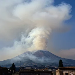 thick clouds, smoke,!!! colorized, vesuvius pompeii, dramatic light, ultrafine, hyperrealistic, 3 2 k, 3 5 mm film still, movie
