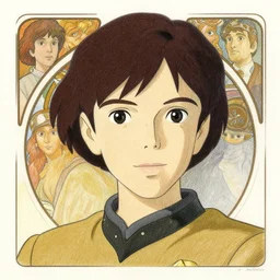 sadie sink, starfleet officer, finely illustrated face, highly detailed, colored pencil, studio ghibli, tankobon, in the style of ilya kuvshinov and krenz cushart and william - adolphe bouguereau and alphonse mucha