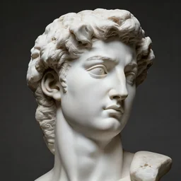 full face sculpture of aphrodite hyperrealistic style made by michelangelo